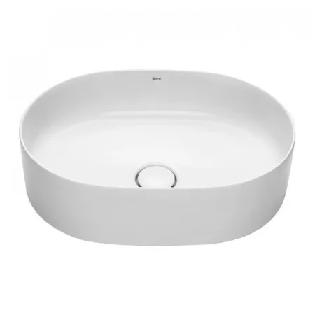 Roca Inspira Round Umywalka nablatowa owalna 50x37 cm Supraglaze biały - 841271_O1