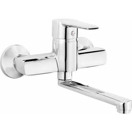 Deante corio chrom bateria umywalkowa ścienna z eco głowicą - 832636_O1