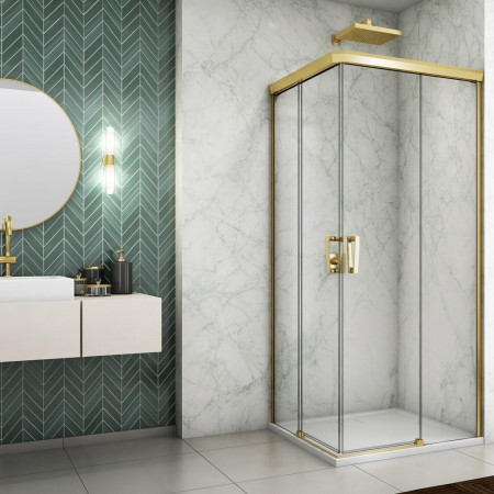 SanSwiss Cadura Gold Line Drzwi przesuwne lewe 90x200 cm złoty - 839009_O1