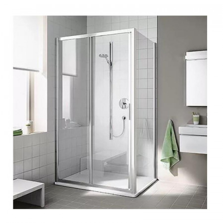 Kermi Cada XS G2L Drzwi prysznicowe przesuwne lewe 160cm CADAclean szkło przezroczyste/srebrny połysk - 840262_O1