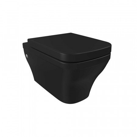 Hushlab Colori d` Italia Miska WC wisząca w zestawie z deską wolnoopadającą czarny mat 54 cm - 858439_O1