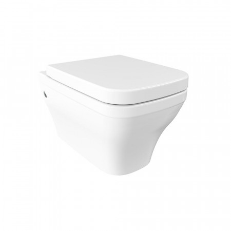 Hushlab Colori d` Italia Miska WC wisząca w zestawie z deską wolnoopadającą biały połysk 54 cm - 858437_O1