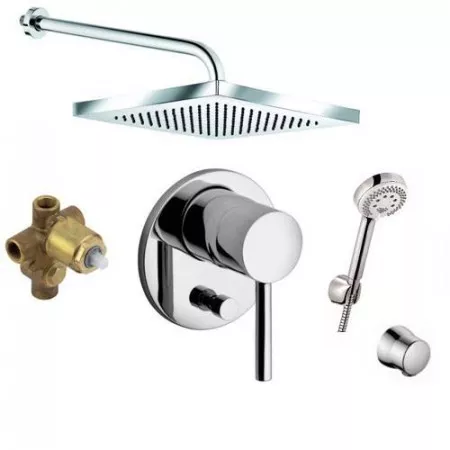 Kludi Bozz bateria Zestaw prysznicowy podtynkowy, deszczownica (6653105 +6651405 +6306005 +6803005 +38624N +387160576) chrom - 467002_O1