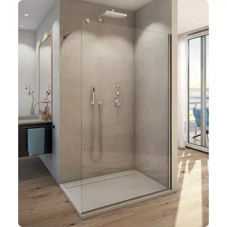 SanSwiss Easy kabina Walk-In ścianka wolnostojąca z profilem przyściennym 120 cm profil połysk, szkło przezroczyste - 570627_O1