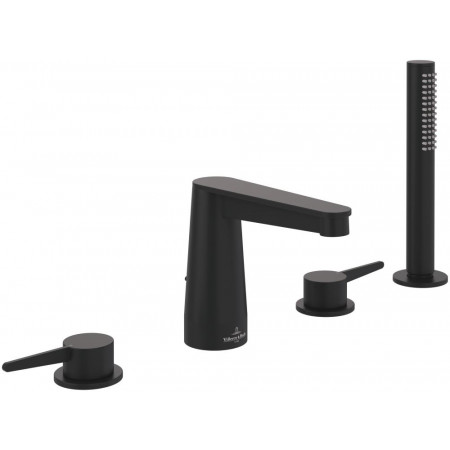 Villeroy & Boch Conum Czterootworowa bateria wannowa 455 x 124 x 165 mm Matt Black - 900674_O1