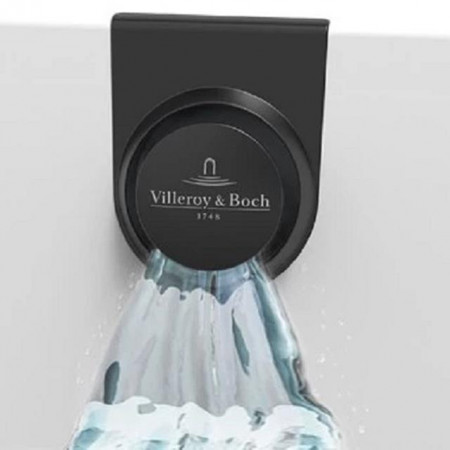 Villeroy & Boch Przyłącze wody zintegrowane z przelewem czarny mat - 840256_O1