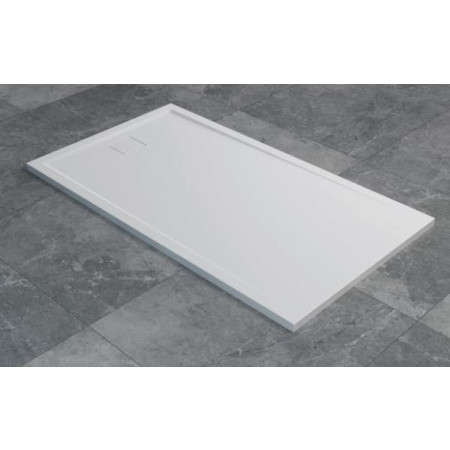 Sanswiss Livada brodzik 70x140 konglomeratowy biały Odpływ Krótki Bok - 862216_O1