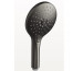 Three-jets anti-limescale hand shower with push button selector Black Metal Br. PVD