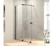 Huppe Xtensa  Drzwi przesuwne mocowanie prawe 1600x200 Czarny\Transparent AntiPlaque