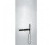 Tres Block System kompletny zestaw wannowo-prysznicowy podtynkowy termostatyczny 2-drożny wylewka kaskada czarny matowy - 750647_O1