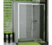 SanSwiss Top-Line drzwi rozsuwane dwuczęściowe 120 cm profil połysk, szkło przezroczyste