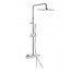 Tres Loft-Tres kompletny zestaw prysznicowy natynkowy termostatyczny deszczownica 220x220 mm chrom