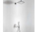 Tres Loft-Colors kompletny zestaw prysznicowy podtynkowy deszczownica 220x220 mm biały chrom