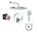 Kludi Zenta SL bateria Zestaw prysznicowy podtynkowy, deszczownica 25cm (6432505-00+6651405-00+487590565 +88022) chrom