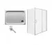 Huppe Ena kabina prysznicowa 120x80 + brodzik Duravit D-Code + syfon (140503069322 + 140402069322)