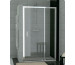 SanSwiss Top-Line drzwi jednoczęściowe ze ścianką stałą w linii SM1 na wymiar, profil biały, szkło master
