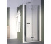 SanSwiss Swing-Line F drzwi dwuczęściowe składane 100 cm prawa profil srebrny mat, szkło lustrzane