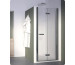 SanSwiss Swing-Line F drzwi dwuczęściowe składane 75 cm lewa profil biały, szkło durlux