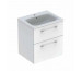 Geberit Selnova Square Zestaw umywalka z niskim rantem 60cm + szafka 2 szuflady, kolor biały połysk - 880973_O1