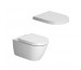 Duravit Darling New zestaw miska WC wisząca 54x35,5 bezrantowa Rimless biała z deską wolnoopadającą