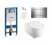 Geberit Selnova Zestaw Stelaż podtynk miska wc 53 cm deską w/o i przyciskiem (111.320.00.6 + 115.883.KH.1 + 500.694.01.2)