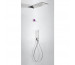 Tres Shower Technology zestaw prysznicowy podtynkowy termost elektroniczny 2-drożny deszczownica 210x550 mm chrom