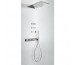 Tres Block System kompletny zestaw prysznicowy podtynkowy termostatyczny 4-drożny deszczownica 280x550 mm chrom