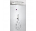 Tres Shower Technology kompletny zestaw prysznicowy podtynkowy termostatyczny elektroniczny Chromoterapia 2-drożny deszczownica 500x500 mm chrom
