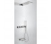 Tres Block System kompletny zestaw prysznicowy podtynkowy termostatyczny 3-drożny deszczownica 210x550 mm wylewka kaskada chrom