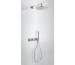 Tres Block System kompletny zestaw prysznicowy podtynkowy termostatyczny 2-drożny deszczownica średnica 300 mm chrom