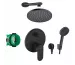 Hansgrohe Vernis blend Zestaw podtynkowy, deszczownica (7146667+27454670+26271670) czarny mat
