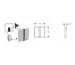 Geberit Delta przycisk elektroniczny zawór spłukujący do pisuaru, Basic, zasilanie bateryjne, chrom-mat