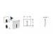 Geberit Delta przycisk elektroniczny zawór spłukujący do pisuaru, Basic, zasilanie 230V, biały