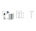 Geberit Delta przycisk elektroniczny zawór spłukujący do pisuaru, Basic, zasilanie bateryjne, biały