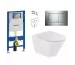 Geberit Roca Gap Zestaw Stelaż podtynkowy z miską WC wiszącą bezrantową, deską w/o (111.320.00.6 + 111.815.00.1 + 115.883.KH.1 + A34H0N8000)
