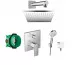 Hansgrohe Vernis Shape Zestaw prysznicowy podtynkowy deszczownica 23x17 chrom - 827326_O1