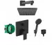 Hansgrohe Vernis Shape Zestaw prysznicowy podtynkowy deszczownica czarny (71468670 + 01800180 + 26281670)