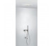 Tres 3V kompletny zestaw wannowo-prysznicowy podtynkowy 3-drożny deszczownica średnica 380 mm z wylewką do wanny chrom