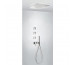 Tres 3V kompletny zestaw wannowo-prysznicowy podtynkowy 3-drożny Chromoterapia deszczownica 500x500 mm chrom