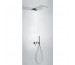 Tres 3V kompletny zestaw prysznicowy podtynkowy 3-drożny deszczownica 280x550 mm chrom