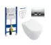 Geberit Villeroy&Boch Subway 2.0 Zestaw Stelaż podtynkowy z miską WC wiszącą bezrantową DirectFlush i deską w/o (111.170.00.1+5606R001+9M69S101)