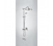Tres Mono-Clasic kompletny zestaw wannowo-prysznicowy podtynkowy termostatyczny 3-drożny z wylewką do wanny deszczownica średnica 310 mm chrom