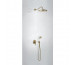 Tres Mono-Clasic kompletny zestaw prysznicowy podtynkowy deszczownica średnica 310 mm stary mosiądz