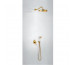 Tres Mono-Clasic kompletny zestaw prysznicowy podtynkowy deszczownica średnica 310 mm złoty