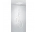 Tres Block System kompletny zestaw prysznicowy podtynkowy termostatyczny 2-drożny deszczownica 380x380 mm biały matowy