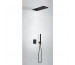 Tres Mono-Term kompletny zestaw prysznicowy podtynkowy deszczownica 160x550 mm czarny matowy