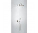 Tres Mono-Clasic kompletny zestaw prysznicowy podtynkowy deszczownica średnica 310 mm stalowy