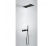 Tres Block System kompletny zestaw prysznicowy podtynkowy termostatyczny 2-drożny deszczownica 210x550 mm czarny matowy