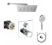 Kludi Ameo bateria, zestaw prysznicowy podtynkowy term, deszczownica Slim 30x30cm (6983005-00 +88022 +418100575 + Slim Q30)
