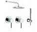 Kludi Bozz Zestaw prysznicowy podtynkowy, deszczownica 25 (389250576+38826N+6432505-00)chrom